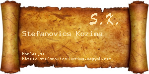 Stefanovics Kozima névjegykártya